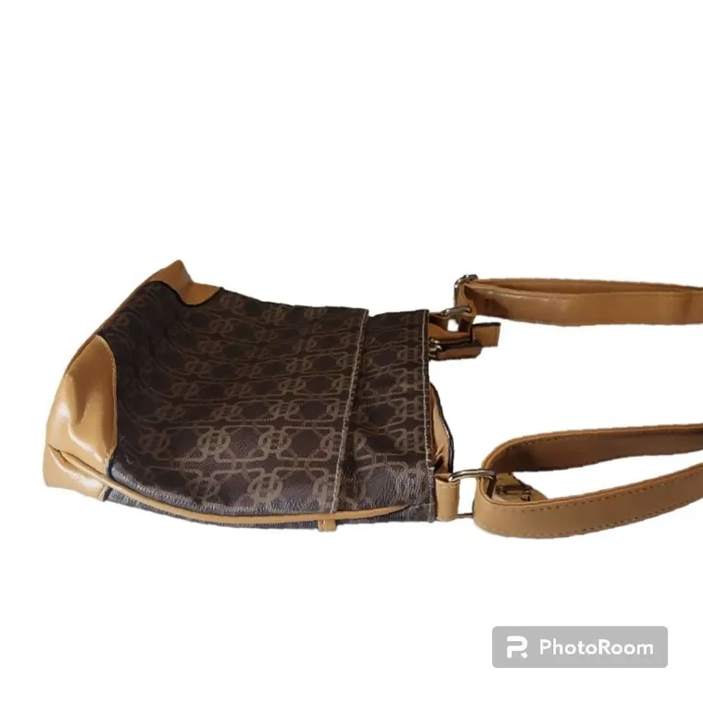 Treviso Brown Faux Leather Shoulder Bag